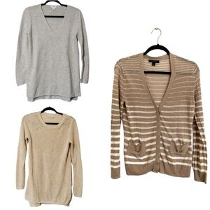3 sweaters sz M - Banana Republic/ Merona/ Old Navy